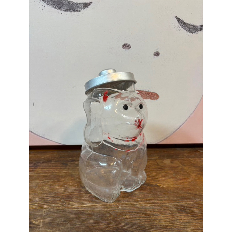 【燈廊】昭和時期 糖果罐 正日本 招財貓糖果罐玻璃瓶身鋁蓋