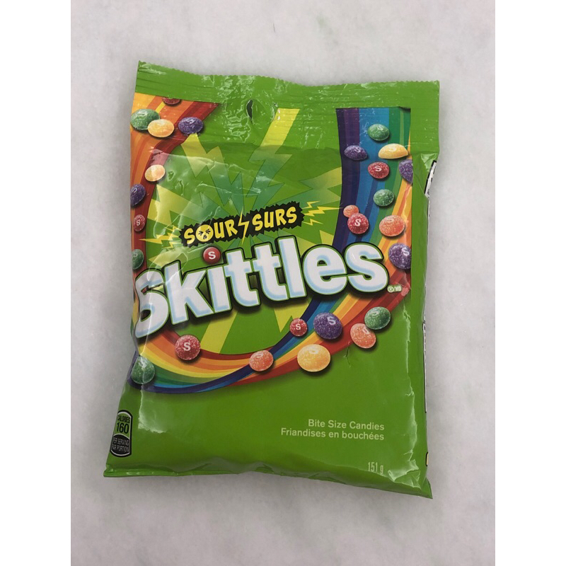 Skittles Sours 彩虹糖 酸口味 151g 含酸粉