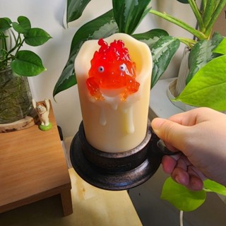 《吉卜力工作室正品代購》✨️現貨含電池✨️ 搖曳的卡西法 led燭燈 霍爾的移動城堡 蠟燭燈 生日禮物 情人節 宮崎駿