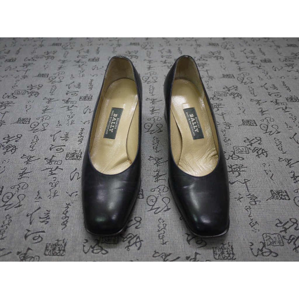 瑞士製 Bally 高級真皮粗跟鞋 UK 2.5 E USA 5 EUR 34 JPN 22 CM