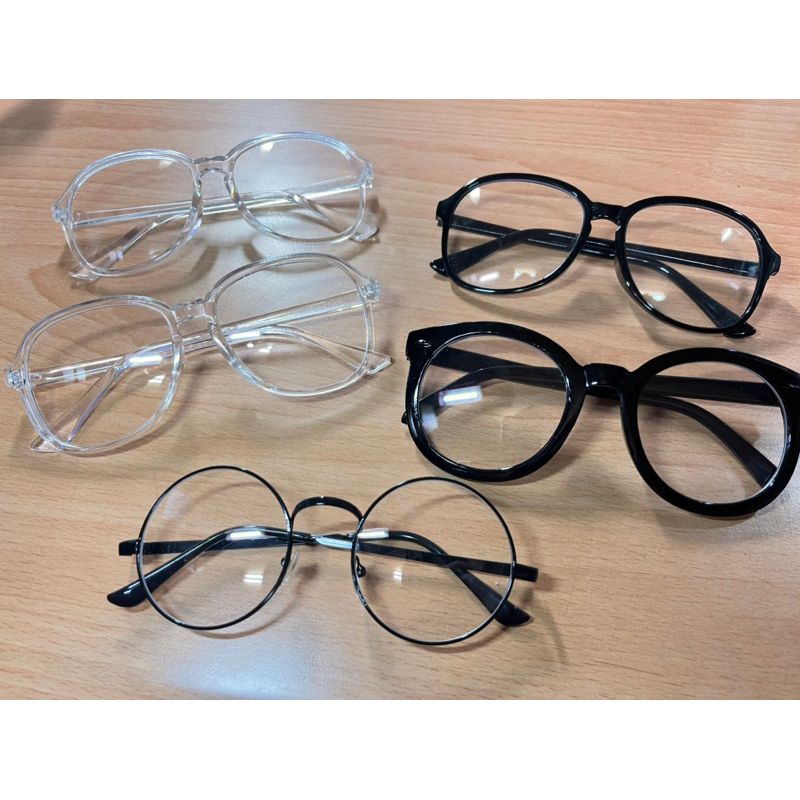 素顏黑框眼鏡 透明眼鏡 學生眼鏡 無度數眼鏡 眼鏡束口袋 收納袋