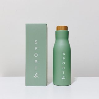 agnes b. SPORT b. 保溫瓶水瓶小恐龍 木紋蓋 綠