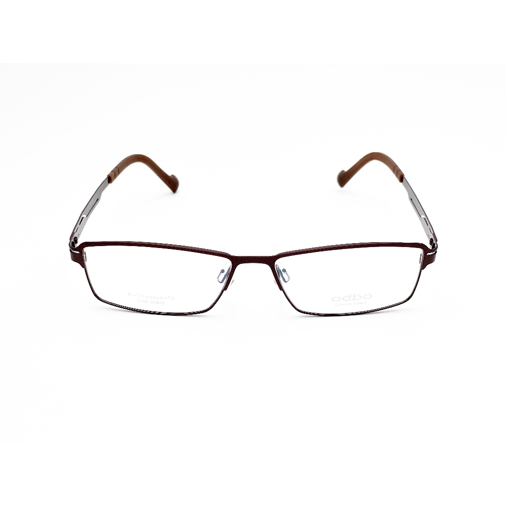 【全新特價】odbo 鈦金屬光學眼鏡鏡框 1748 C3E 消光咖啡色 輕量化無螺絲設計
