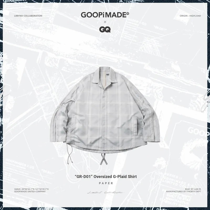 Goopi GQ聯名襯衫  “GR-D01” Oversized G-Plaid Shirt 全新現貨