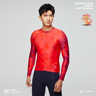JAKROO/捷酷2024龍年首發款～燃龍行*男*薄長袖車衣～萌龍出街、紅紅火火、勇攀高峰～NEW ARRIVAL