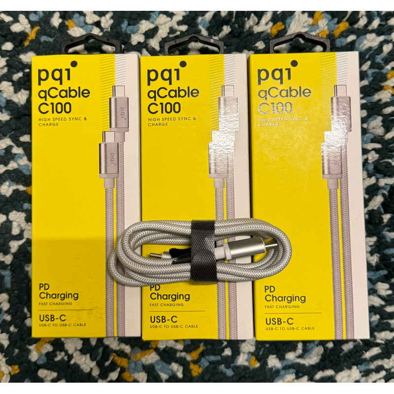 【PQI】 USB-C to USB-C 編織充電線 qCable C100