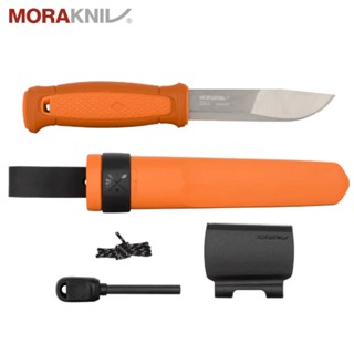 【MORAKNIV 瑞典】Kansbol 不鏽鋼直刀(含求生配件) 焰橘 13913 野外求生 生火 登山野營