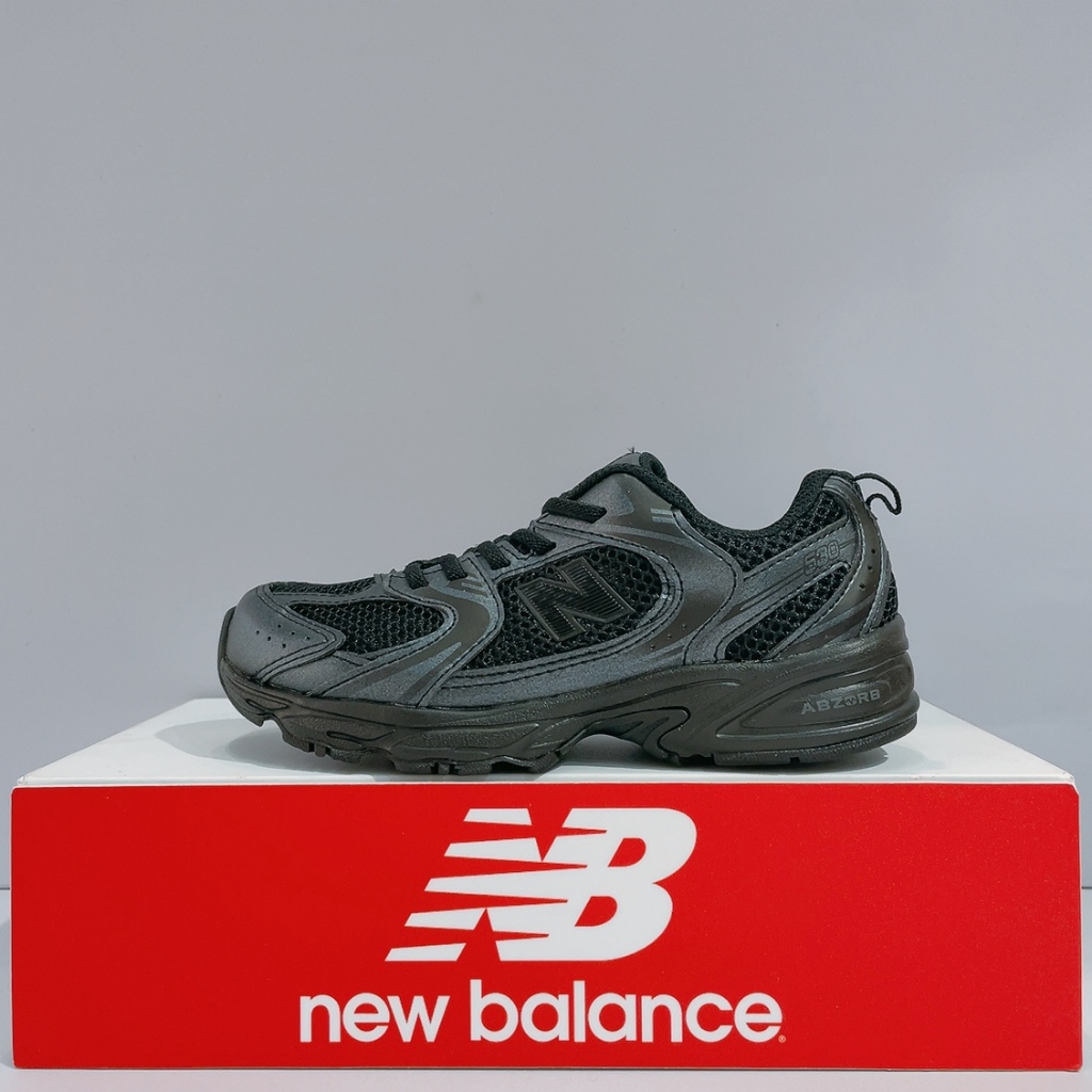 New Balance 530 NB 中童 黑色 寬楦 鬆緊帶 運動 休閒鞋 慢跑鞋 PZ530PB