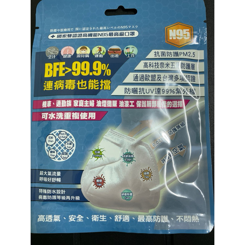台灣精碳N95醫用口罩（未滅菌）/1組10包