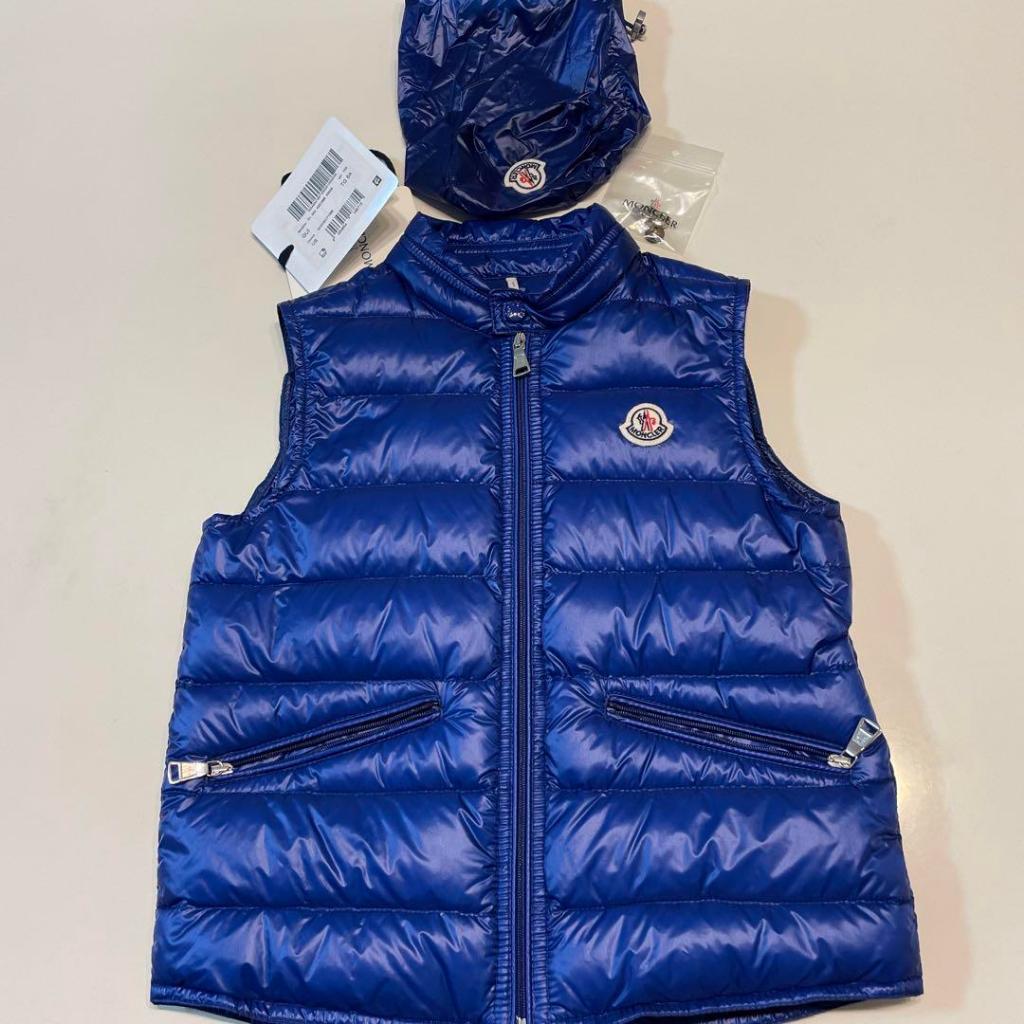 近新 - 法國 Moncler 藍色羽絨背心 6Y/116cm