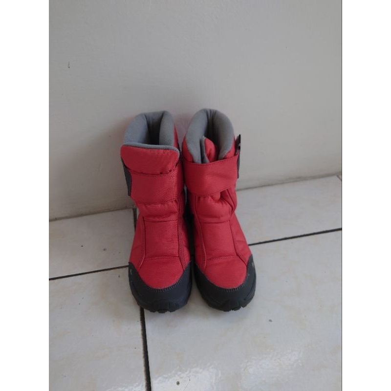 迪卡儂-兒童保暖防水雪地登山健行鞋 QUECHUA 英碼11歐碼31