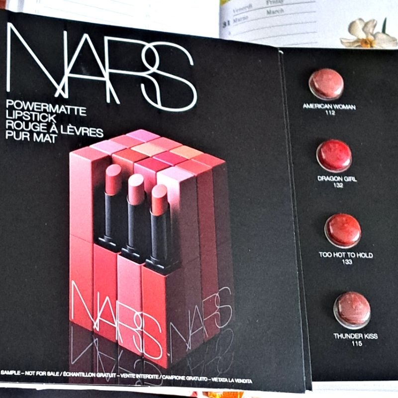 NARS 特霧絲柔持色唇膏112 132 133 115🍑0.13g🍑唇膏試色卡 口紅 唇釉 旅行 試用包 體驗卡 專櫃