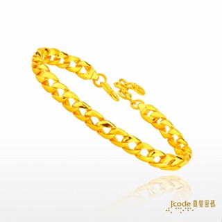 【J’code真愛密碼】永恆鍊情 女 黃金手鍊 細版 9999純黃金 古巴鍊 單善 對鍊 情侶款 禮物 美鑫 24西洋