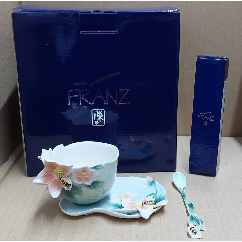 B-法蘭瓷 FRANZ 蜂花杯盤湯匙組(FZ00036、FZ00140)