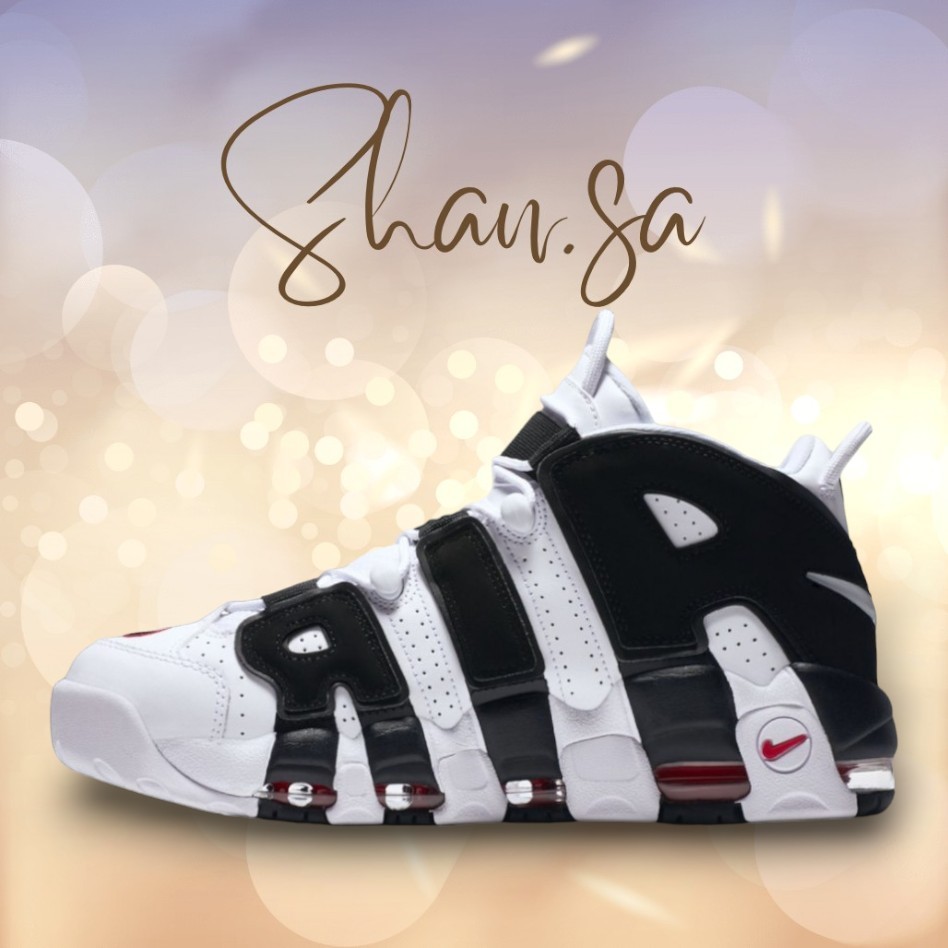 Nike Air More Uptempo 白黑 熊貓 小紅勾 大AIR 休閒 氣墊 球鞋 男女鞋 415082-105