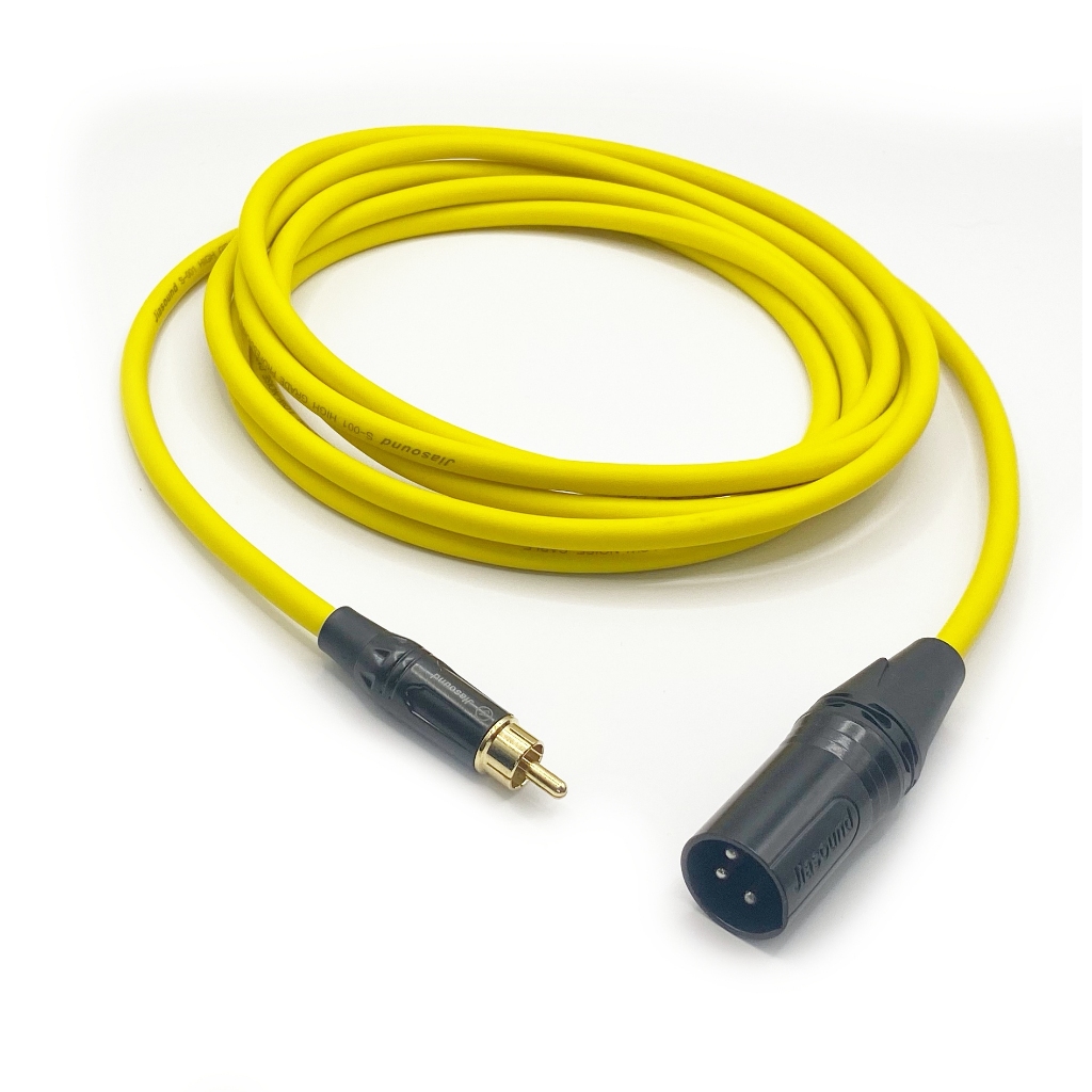 免運 RCA-XLR公 黃色 多色可選 台製 含發票 麥克風線 XLR 非平衡線 MIC 麥線 監聽線 音樂線材