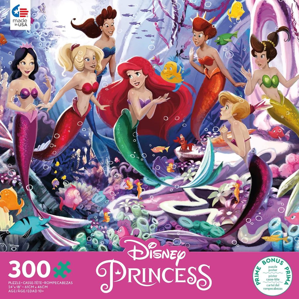 ❤️正版❤️美國迪士尼 Ceaco 小美人魚 mermaid ariel 小美人魚 姊妹 高品質 拼圖 300片美國製造