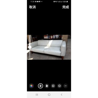二手中古3人座白色皮沙發，傢俱，大戶藥師二手中古家電