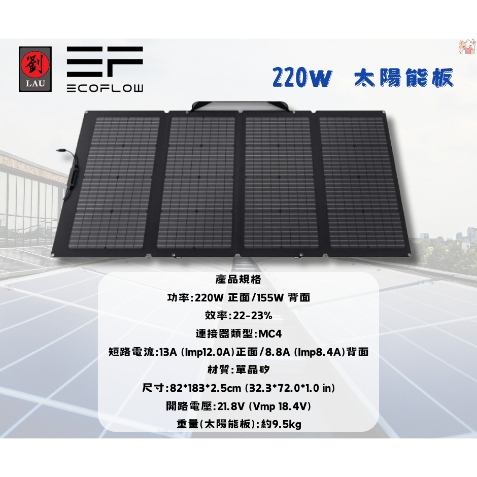 EcoFlow 220W 太陽能板