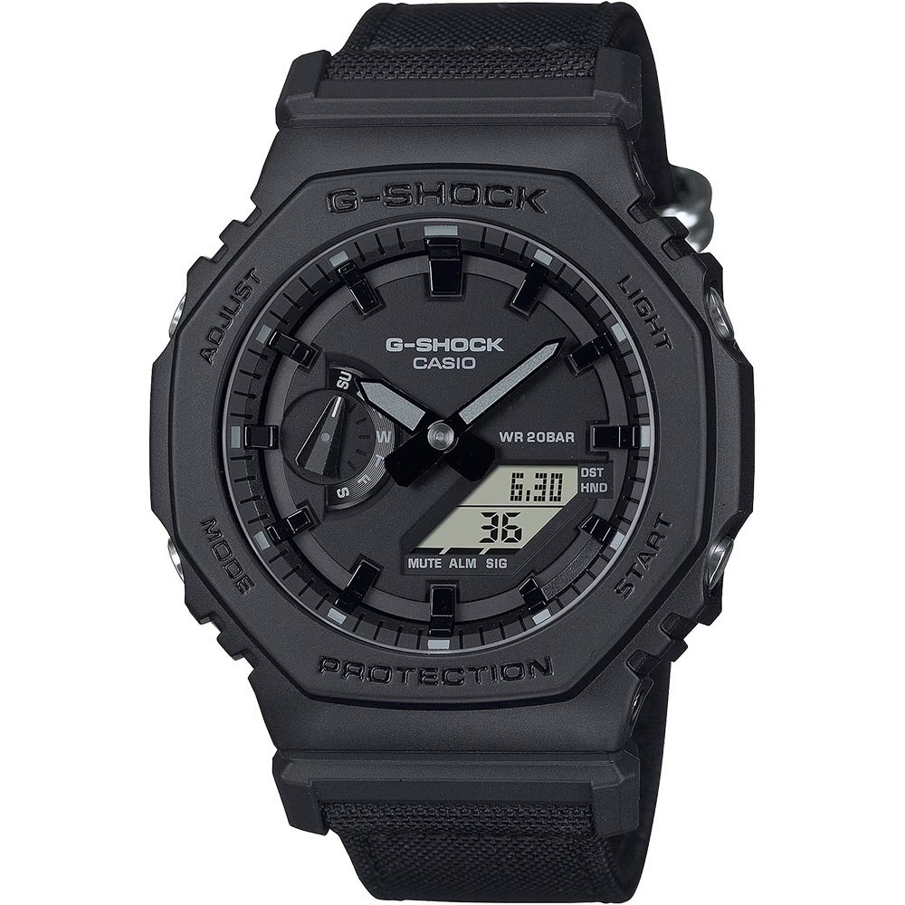 CASIO 卡西歐 G-SHOCK 尼龍錶帶 農家橡樹八角手錶 GA-2100BCE-1A