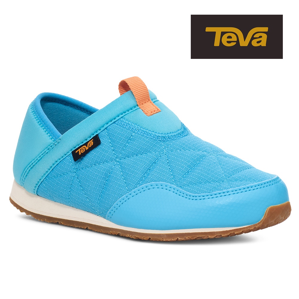 【TEVA】大童菠蘿麵包鞋 兩穿式防潑水保暖 休閒鞋/懶人鞋/童鞋/穆勒鞋-ReEmber 水藍色 (原廠)