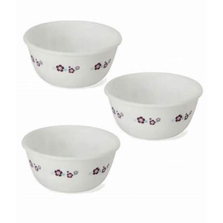 全新美國製康寧 CORELLE 紫花強化玻璃中式碗Corning corningware情人碗