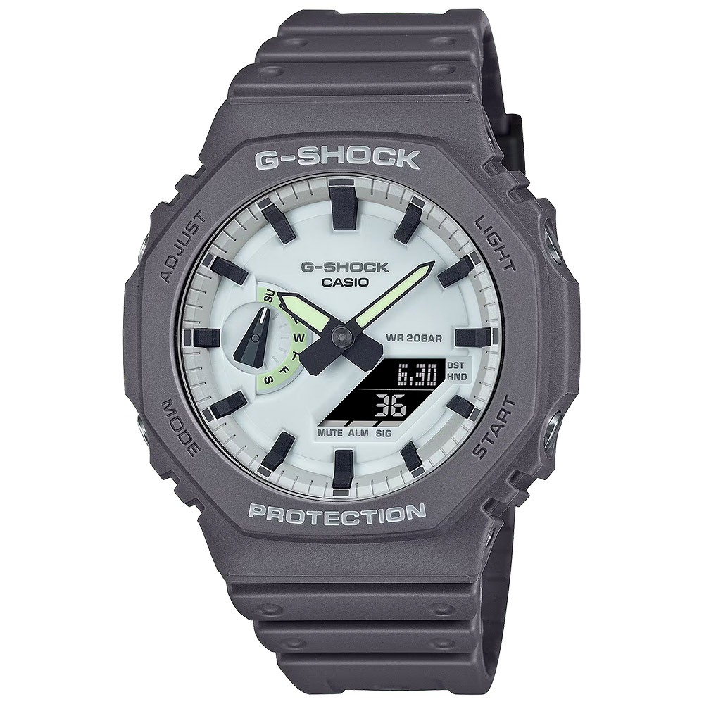 CASIO 卡西歐 G-SHOCK 綠光系列 八角 農家橡樹手錶 GA-2100HD-8A