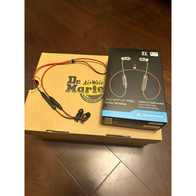 sennheiser 森海 momentum free in-ear wireless 黑紅 頸掛式藍牙耳機