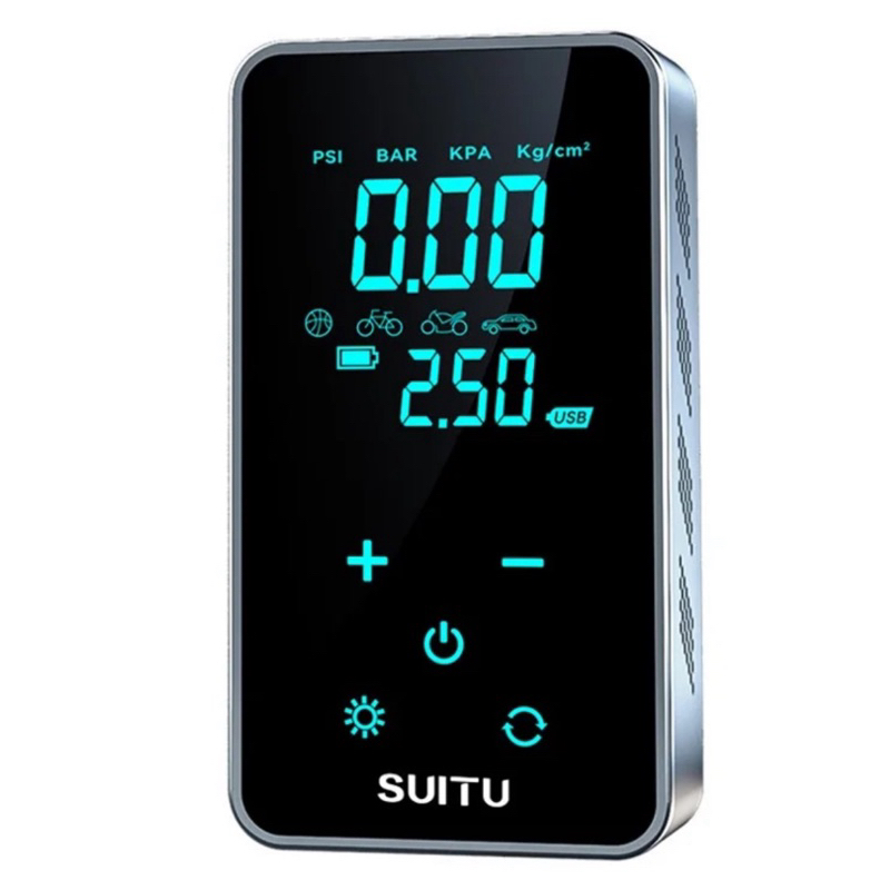 SUITU-9616全觸摸屏電動輪胎車載充氣機汽車泵壓縮機（有線型）