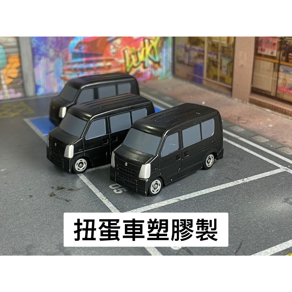 TOMICA-A01-無盒戰損-扭蛋塑膠車-黑-SUZUKI EVERY