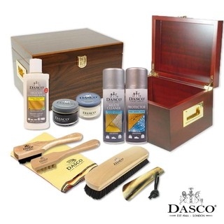 英國伯爵DASCO 7550豪華皮革保養禮盒 皮鞋保養 皮革保養 皮革清潔 補色保養鞋油 皮革保養乳 防水噴霧