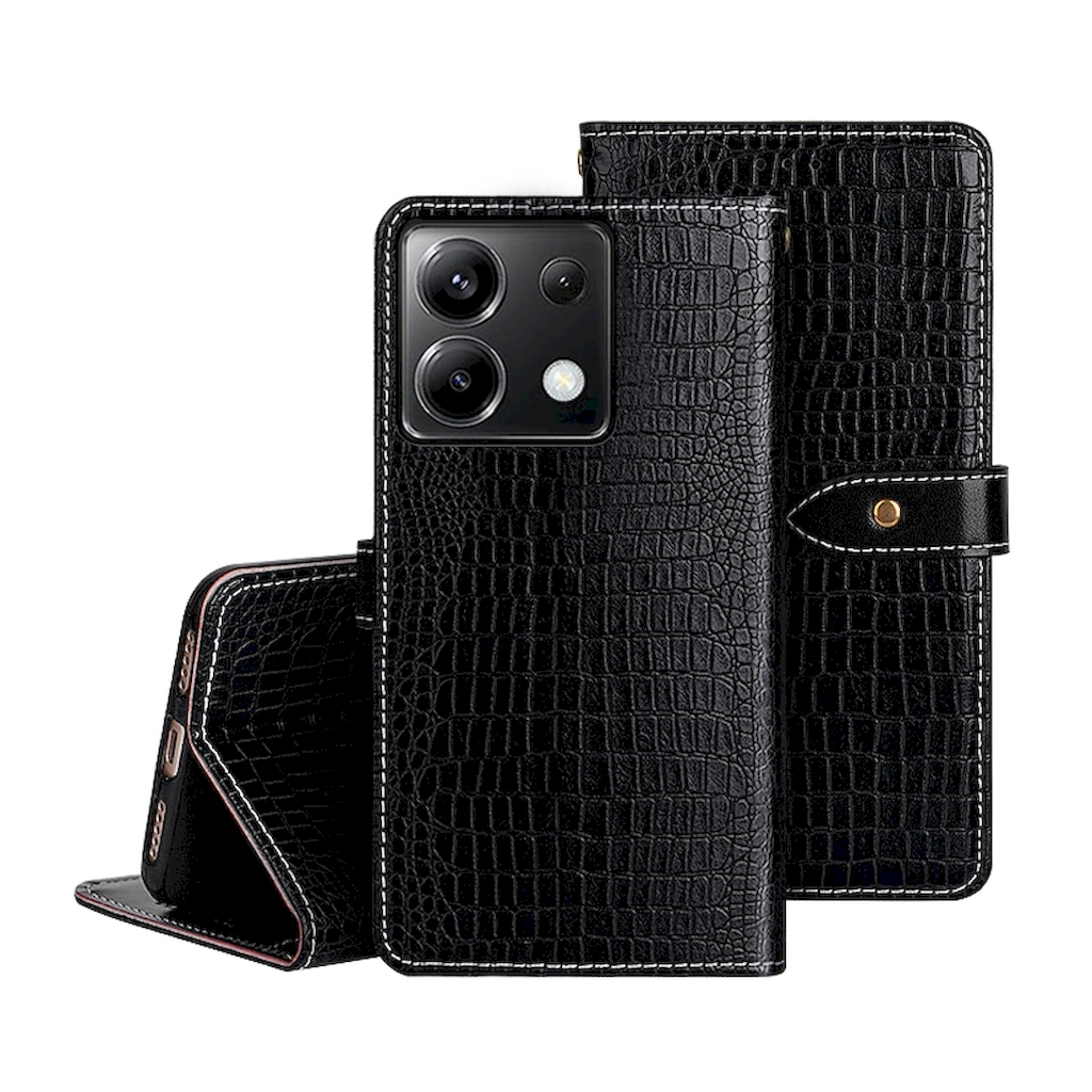 小米 POCO X6 Pro X6 5G Xiaomi 皮革保護套 鱷魚紋磁扣帶左右翻蓋皮套手機套