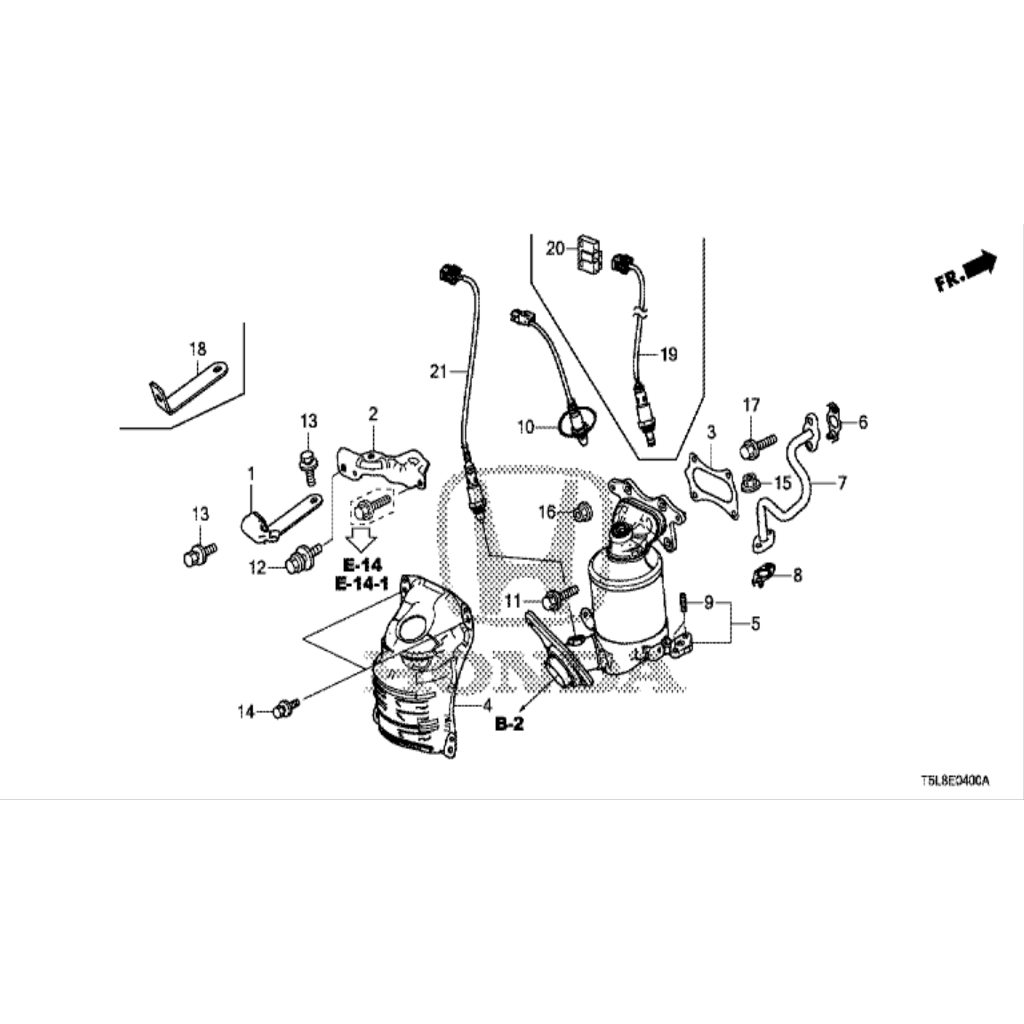 【明水自動車】 HONDA 原廠部品 FIT3 排氣管頭段 含氧感應器