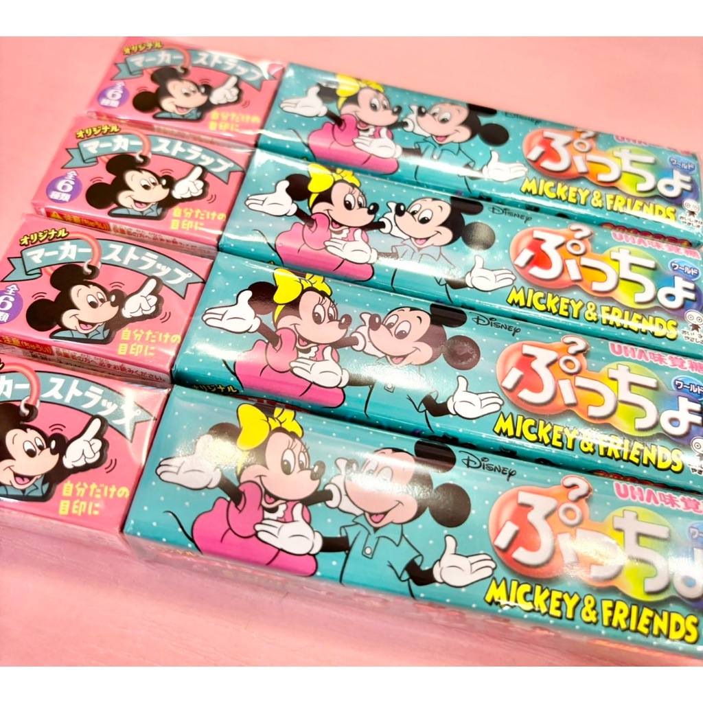☆新品現貨區2402☆✨日本空運來台✨💎CT搶先賣商品💎UHA味覺糖 糖條 迪士尼款 櫻桃口味 小玩具標註膠帶