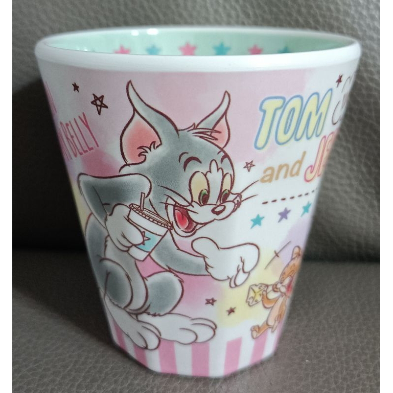 * 日本 TOM and JERRY 湯姆貓與傑利鼠 雙面 造型 塑膠杯 水杯