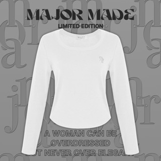 【MAJOR MADE】大圓領羅紋刺繡長袖上衣
