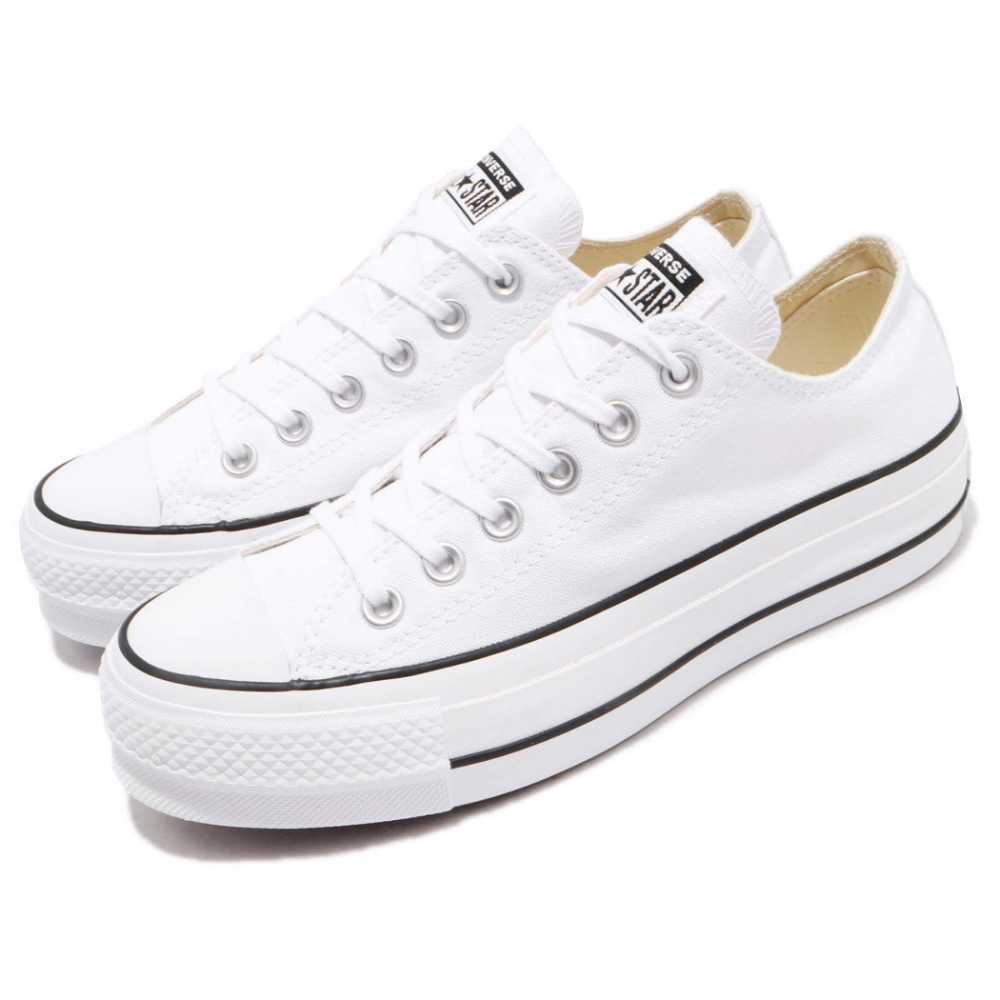 Converse  All Star CTAS Lift OX 女鞋 經典白 厚底  基本款 黑線 560251C