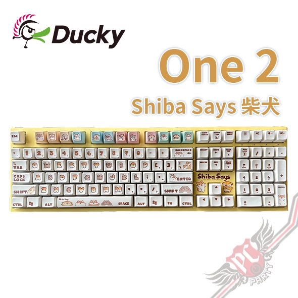 創傑 Ducky One 2 RGB Shiba Says 柴犬 PBT 108鍵 機械式鍵盤【送鼠墊】PCPARTY