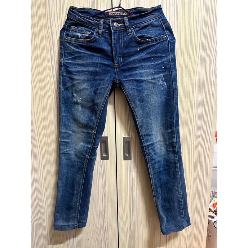 正韓二手 Rodis denim 刷色潑漆牛仔褲S