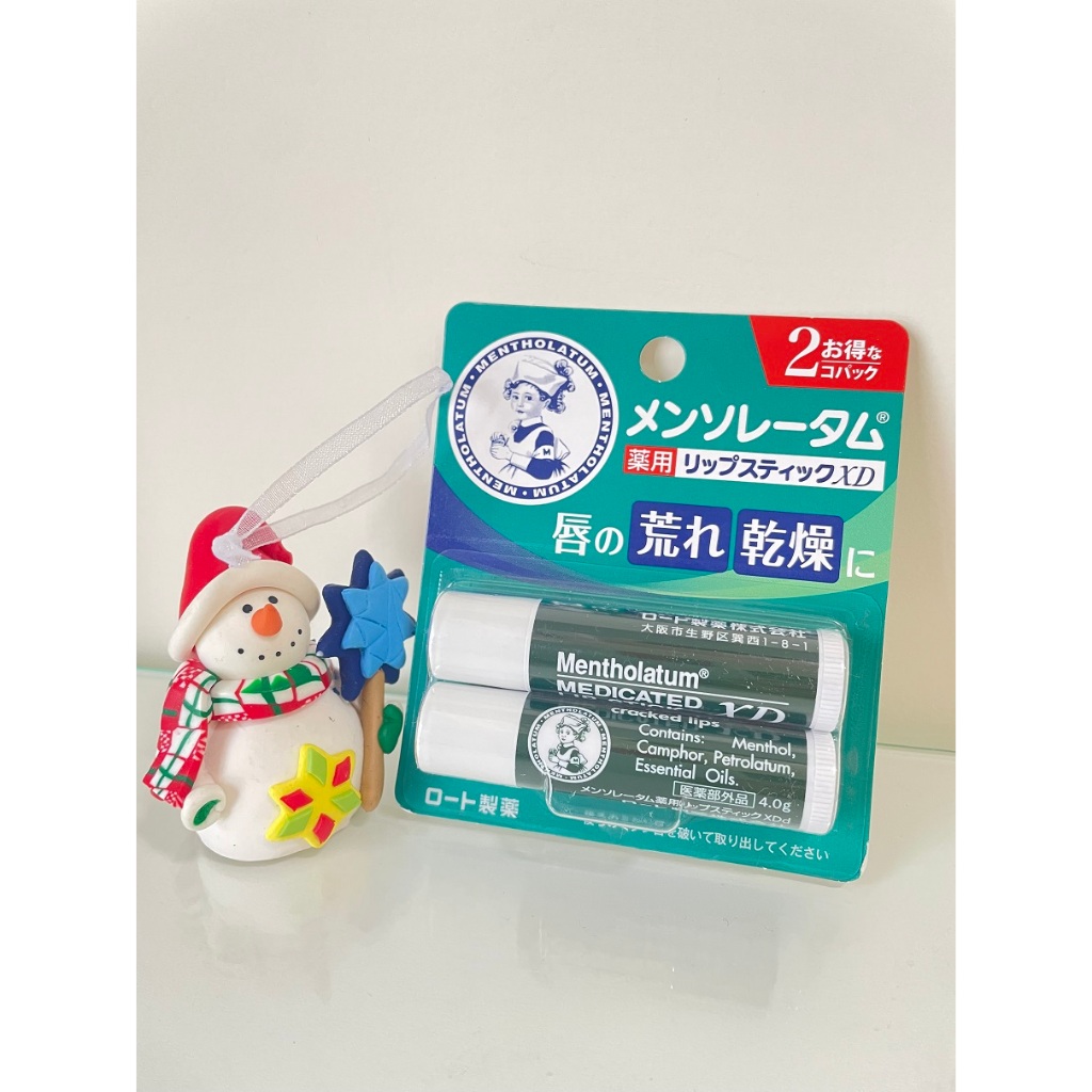 MENTHOLATUM  曼秀雷敦 保濕護唇膏 薄荷護唇膏 4g (一卡2入)日本境內版