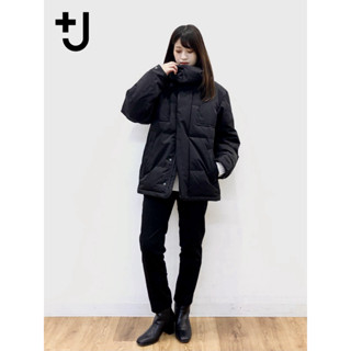 現貨 UNIQLO +J 羽絨寬版 連帽外套 445767 XS 黑色 JIL SANDER 優衣庫