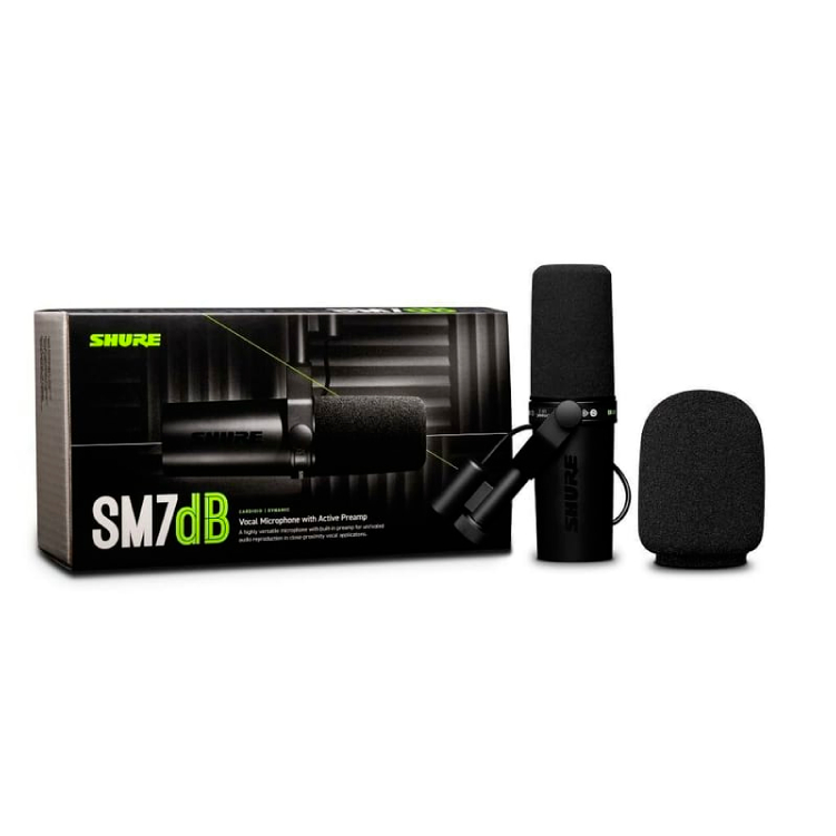 SHURE  內建前級動圈式麥克風 SM7dB Podcast/錄音/演唱  公司貨保兩年 SM7B 進化版