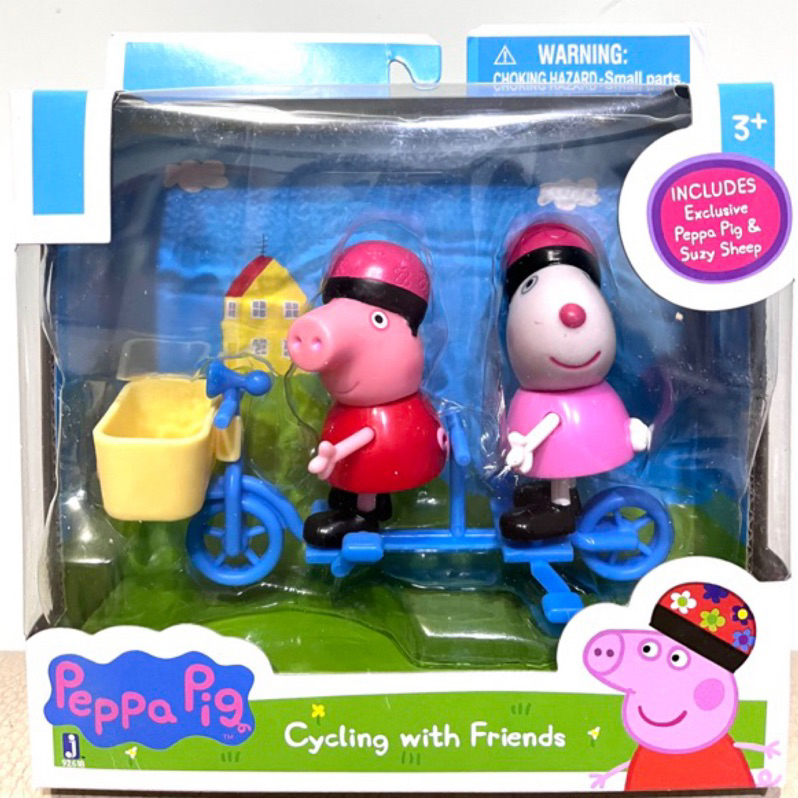（八怪 現貨）佩佩豬 小豬佩奇 PEPPA PIG 公仔 和朋友騎腳踏車 蘇西 場景組