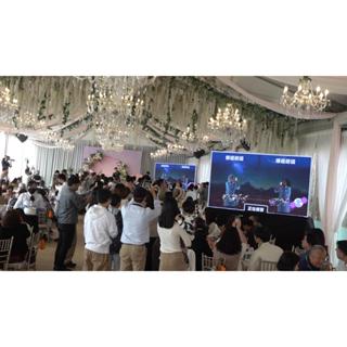 星宇螢幕工作室 緍禮LED電視牆出租 婚禮互動遊戲螢幕 尺寸寬256cmX高144cm影片為二個螢幕同步連線婚禮投影螢幕