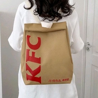 帆布後背包 可愛風 KFC 大容量後背包