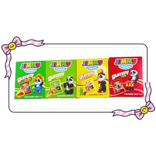 零食雜貨小舖🌟JIMMY 水果造型軟糖（深綠）蟲造型軟糖（淺綠）熊造型軟糖水果風味（黃）可樂造型軟糖（紅）-盒裝 80g