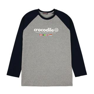 Crocodile Junior 『小鱷魚童裝』U64408 LOGO印圖撞色T恤 Ggo(G購)