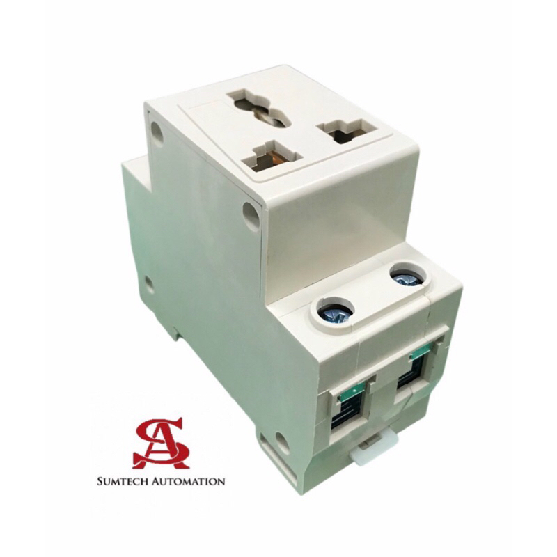 AC30 模數化 插座 三插10-16A 220V 三孔導軌式阻燃純銅插座配件
