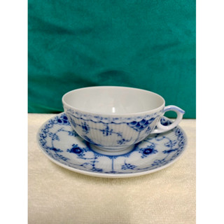 【手繪 】全新 一級品《丹麥🇩🇰皇家哥本哈根 Royal Copenhagen525手繪半花 紅茶/咖啡杯/下午茶杯盤