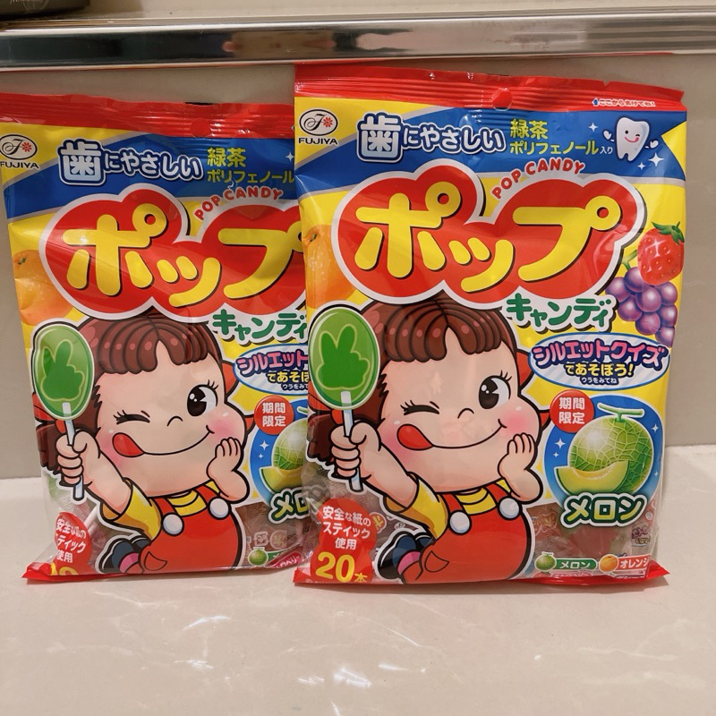 全新 日本帶回 不二家棒棒糖 綠茶多酚護齒 20支/包